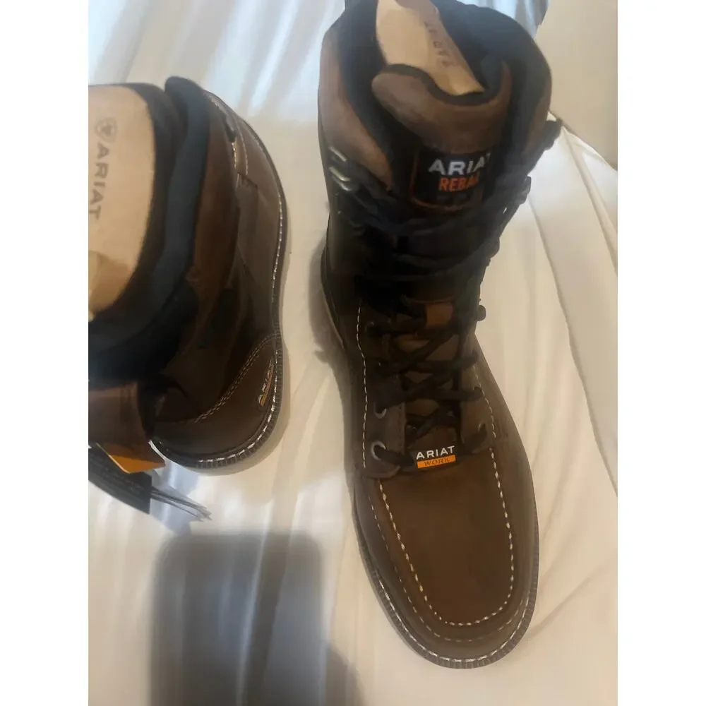Ariat Rebar Lift 8 H20 Composite toe Men’s Sz 6 distressed brown